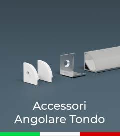 Accessori per Profilo in Alluminio Angolare Design Tondo