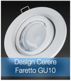 Corpo Faretto Bianco con Faretto LED GU10 5W - Design CERERE