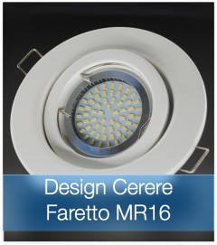 Corpo Faretto Bianco con Faretto MR16 7.5W - Design CERERE
