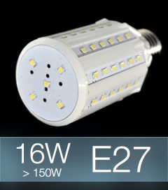 Lampadina LED CORN 16W E27 (150W) -  Bianco FREDDO