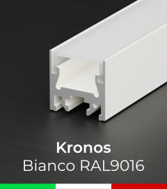 Profilo in Alluminio Piatto "Kronos" per Strisce LED - Verniciato Bianco RAL9016
