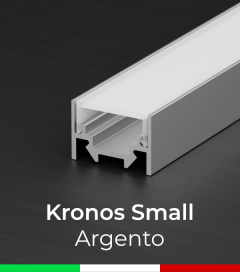 Profilo in Alluminio "Kronos Small" per Strisce LED - Anodizzato Argento