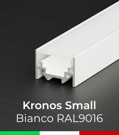 Profilo in Alluminio "Kronos Small" per Strisce LED - Verniciato Bianco RAL9016