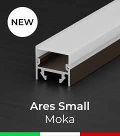 Profilo in Alluminio Piatto "Ares Small" per Strisce LED - Verniciato MOKA