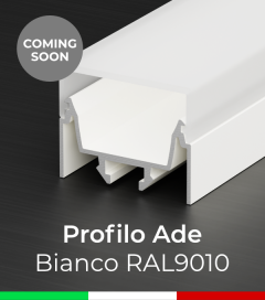 Profilo Piatto in Alluminio "Ade" per Strisce LED - Verniciato Bianco RAL9016