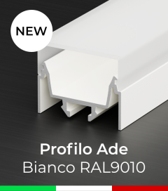Profilo Piatto in Alluminio "Ade" per Strisce LED - Verniciato Bianco RAL9016