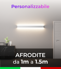 Lampada LED da parete Afrodite - Doppia Emissione di Luce - Da 100cm a 150cm - Personalizzabile - Dimmerabile