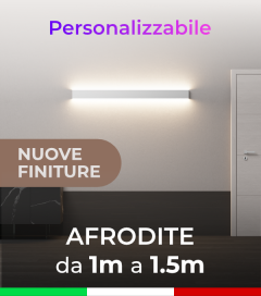 Lampada LED da parete Afrodite - Doppia Emissione di Luce - Da 100cm a 150cm - Personalizzabile - Dimmerabile