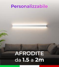 Lampada LED da parete Afrodite - Doppia Emissione di Luce - Da 150cm a 200cm - Personalizzabile - Dimmerabile