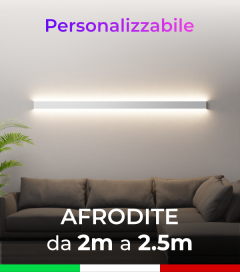 Lampada LED da parete Afrodite - Doppia Emissione di Luce - Da 200cm a 250cm - Personalizzabile - Dimmerabile