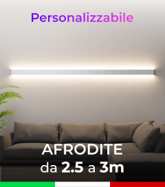 Lampada LED da parete Afrodite - Doppia Emissione di Luce - Da 250cm a 300cm - Personalizzabile - Dimmerabile