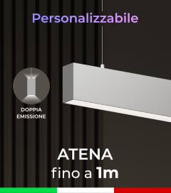 Lampada LED da sospensione Atena - Doppia Emissione di Luce - Fino a 100cm - Personalizzabile - Dimmerabile