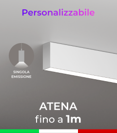 Lampada LED Atena - Singola Emissione di Luce - Fino a 100cm - Personalizzabile - Dimmerabile