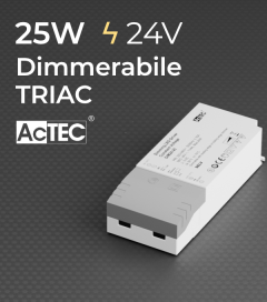 Alimentatore ACTEC DIM24-25 24V Dimmerabile Taglio di fase - 25W