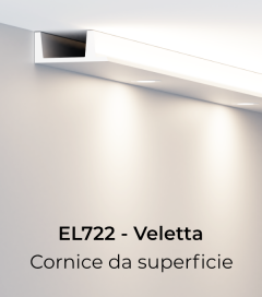 Cornice per LED ELENI LIGHTING EL722 - Veletta Squadrata per Parete o Soffitto