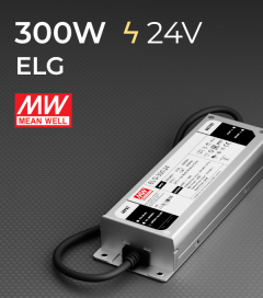Alimentatore Meanwell ELG-300-24 24V 300W Resistente all'acqua, Versione Standard, A, B e DALI