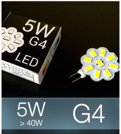 Lampadina LED G4 5W (40W) SMD 5630 - Bianco Freddo