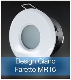 Corpo Faretto Bianco con Faretto MR16 7.5W - Design GIANO