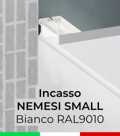 Profilo in Alluminio da Incasso nel cartongesso "Nemesi Small" - Verniciato Bianco