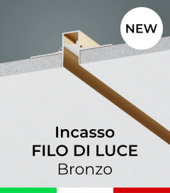 Profilo "Filo di Luce" - Incasso Recesso per Cartongesso - Bronzo
