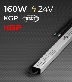 Alimentatore KGP Serie XSV LINETYPE - XSV160W24CG-DALI - 24V - 160W - Versione DALI 2 e PUSH AC - Resistente all'acqua IP67