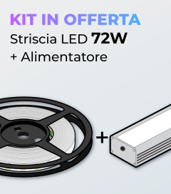 Kit Striscia LED ECO 2835 60led/m 72W + Alimentatore