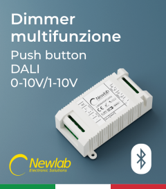 Dimmer Newlab L400 Bluetooth - Multifunzione (Push Button, 0-10V/1-10V, Potenziometro, DALI e BLE)