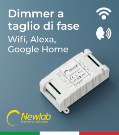 Dimmer Newlab L604MA - Dimmer a taglio di fase WiFi - Compatibile con Alexa e Google Home