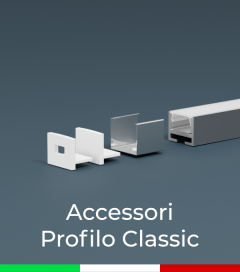 Accessori per Profili in Alluminio Piatto modello Classic