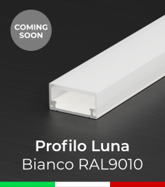 Profilo in Alluminio Flessibile "Luna" per Strisce LED - Verniciato Bianco 