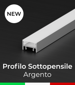 Profilo Sottopensile per Strisce LED - Argento