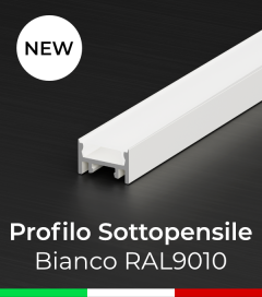 Profilo Sottopensile per Strisce LED - Verniciato Bianco