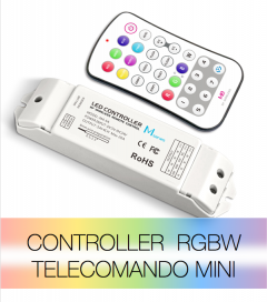 Controller RGBW a pulsanti - Telecomando MiNi + Centralina 20A