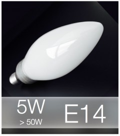 Lampadina LED E14 4W(50W) Vetro MILK - Bianco NATURALE