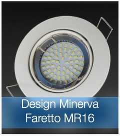 Corpo Faretto Bianco con Faretto MR16 7.5W - Design MINERVA