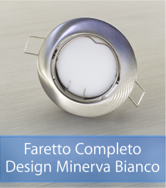 Faretto completo Satinato con PCB 11W - Design MINERVA - Dimmerabile - Made In Italy