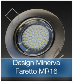 Corpo Faretto Satinato con Faretto MR16 7.5W - Design MINERVA