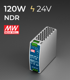 Alimentatore Meanwell NDR120-24 Industriale Output Singolo - 120W - Barra DIN