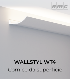Cornice NMC WALLSTYL WT4 in Polistirene per Illuminazione LED - 2 Metri - SU ORDINAZIONE