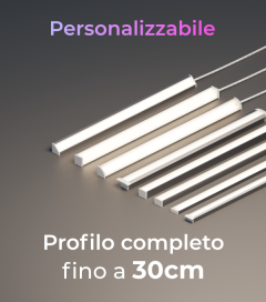 Profilo LED Completo per Illuminazione Dimmerabile - 30cm - Personalizzabile