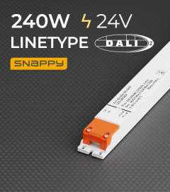 Alimentatore SNAPPY LINETYPE SDL240-24VF - 240W - 24V - Dimmerabile DALI e PUSH