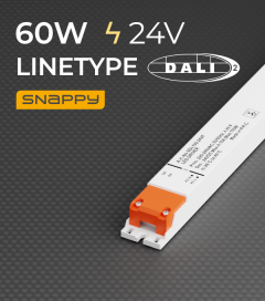 Alimentatore SNAPPY LINETYPE SDL60-24VF - 60W - 24V - Dimmerabile DALI e PUSH