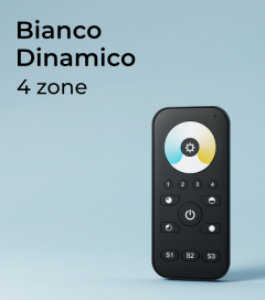 Controller Bianco Dinamico Touch con Telecomando PRO a 4 Zone + Centraline