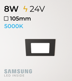 Faretto da Incasso Quadrato Slim Nero 8W BIANCO FREDDO - LED Samsung