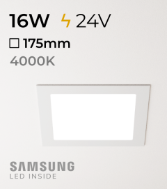 Faretto da Incasso Quadrato Slim 16W BIANCO NATURALE - Downlight - LED Samsung