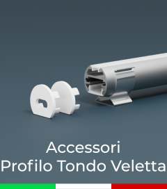 Accessori per Profilo in Alluminio "Tondo Veletta"