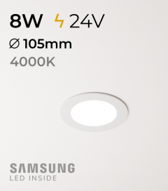 Faretto da Incasso Rotondo Slim 8W BIANCO NATURALE - Downlight - LED Samsung