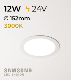 Faretto da Incasso Rotondo Slim 12W BIANCO CALDO - Downlight - LED Samsung