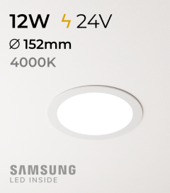 Faretto da Incasso Rotondo Slim 12W BIANCO NATURALE - Downlight - LED Samsung