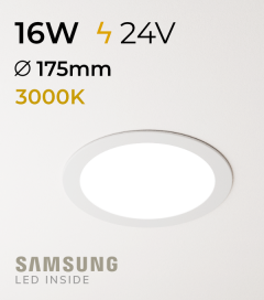 Faretto da Incasso Rotondo Slim 16W BIANCO CALDO - Downlight - LED Samsung
